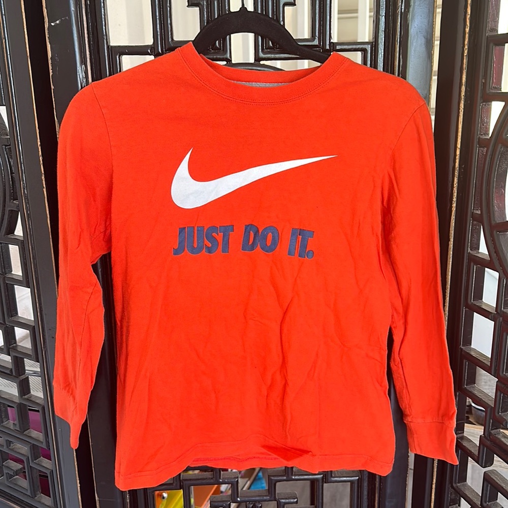 Nike Orange Long Sleeve Shirt M